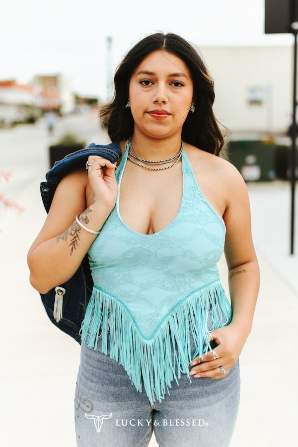 The Cowgirl Candy Halter Top by Lucky & Blessed