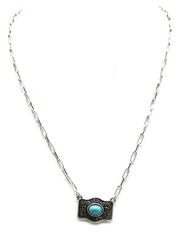 The Turquoise Buckle Babe Necklace