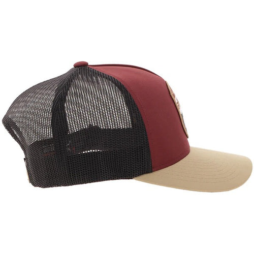 Cheyenne Hat by Hooey in Burgundy/Tan/Blk