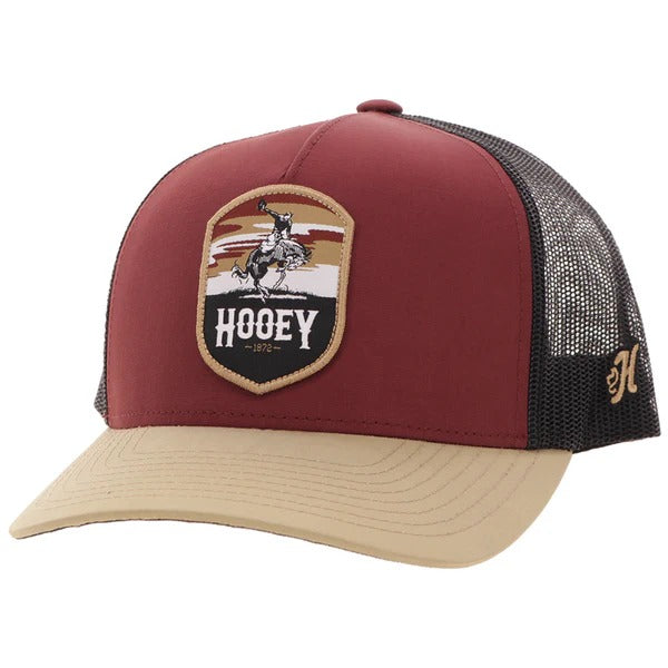 Cheyenne Hat by Hooey in Burgundy/Tan/Blk