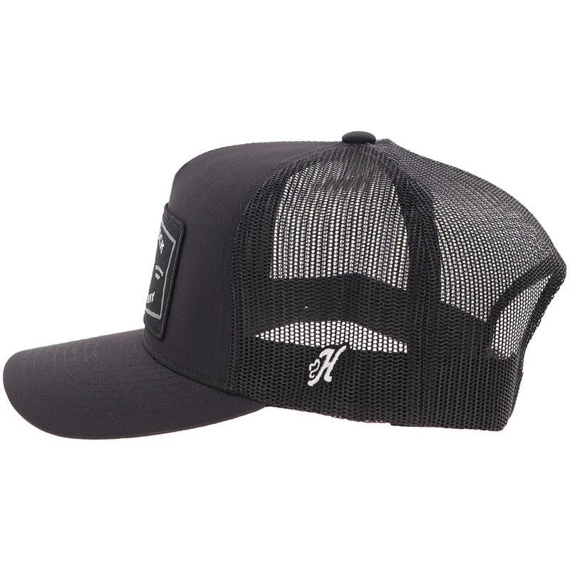 Rank Stock Hat by Hooey in Black/Black NEW