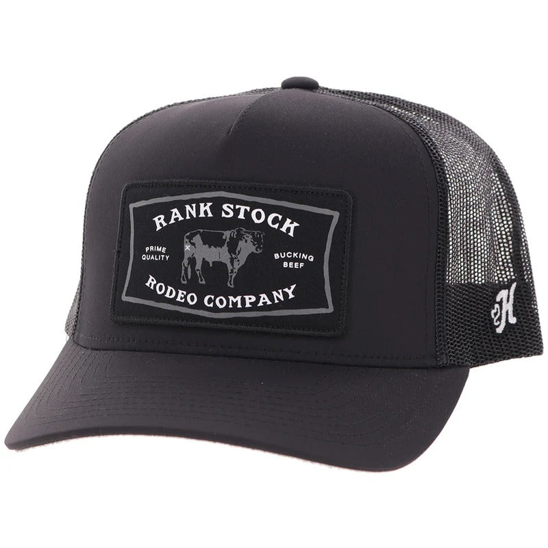 Rank Stock Hat by Hooey in Black/Black NEW