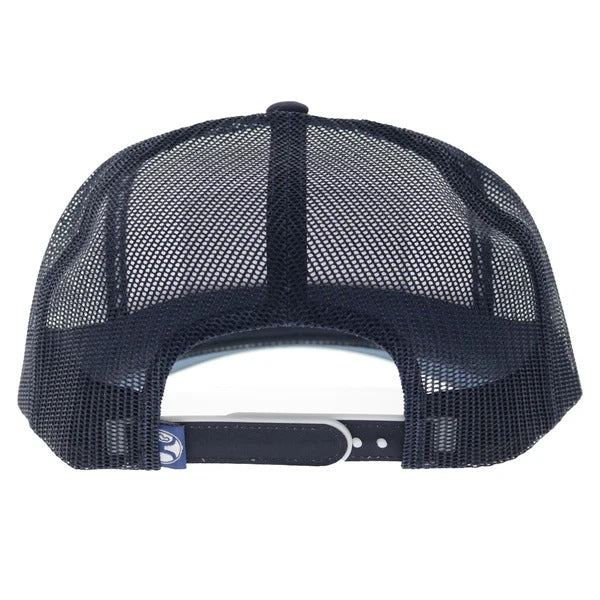 The Rank Stock Hat by Hooey in Wht/Navy