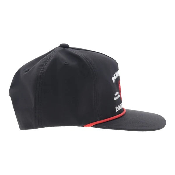 Rank Stock 5-Panel Full Surround Snapback Hat by Hooey in Black
