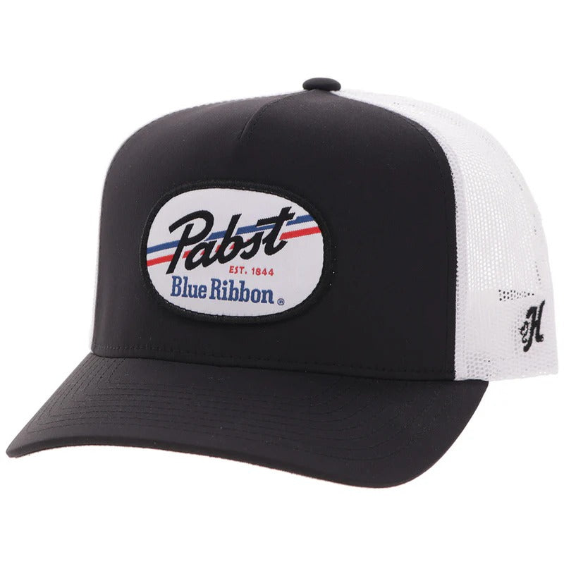 Pabst Blue Ribbon Essential Hat by Hooey in Blk/Wht