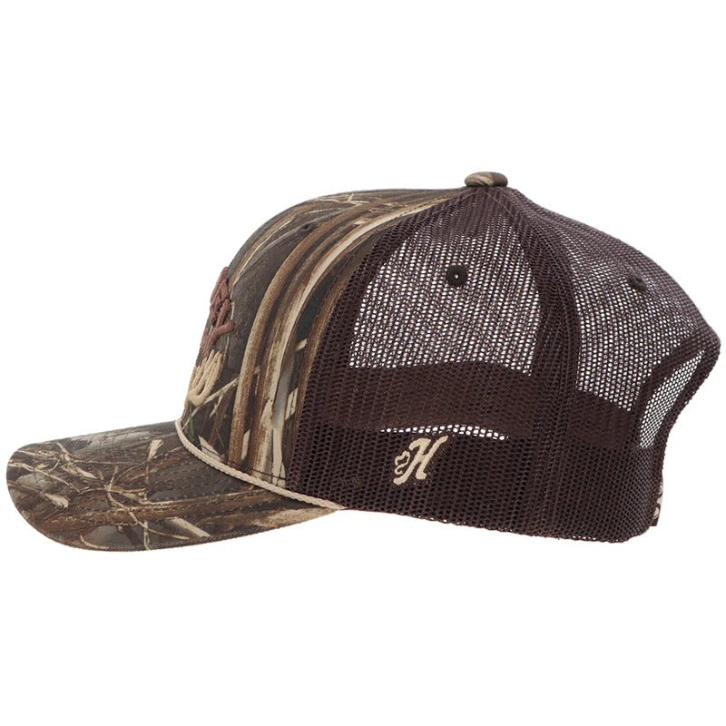 The Duck Hunter Hat by Hooey in Camo/Dk Brown