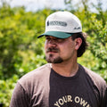 The Eight Hat by Lane Frost in Tan/Forest Green