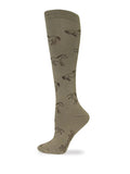Wrangler Ladies Horse Pattern Knee High Socks 1 Pair - Taupe