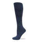 Wrangler Ladies Horse Pattern Knee High Socks 1 Pair - Navy