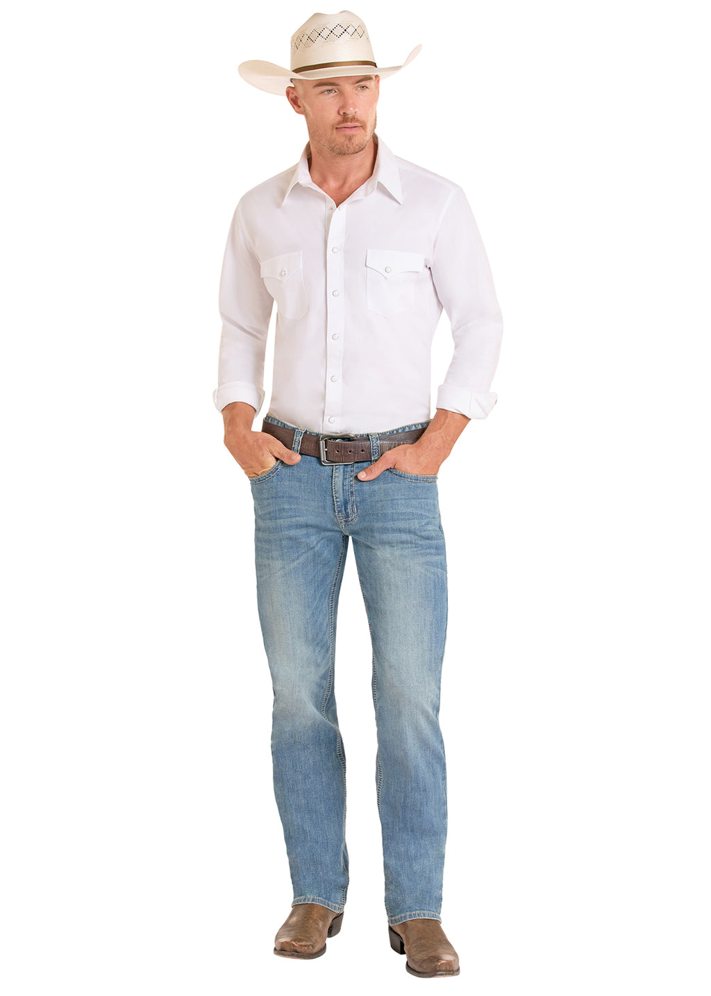 The Quick Draw Revolver Men's Slim Straight fit Jeans Rock & Roll Denim
