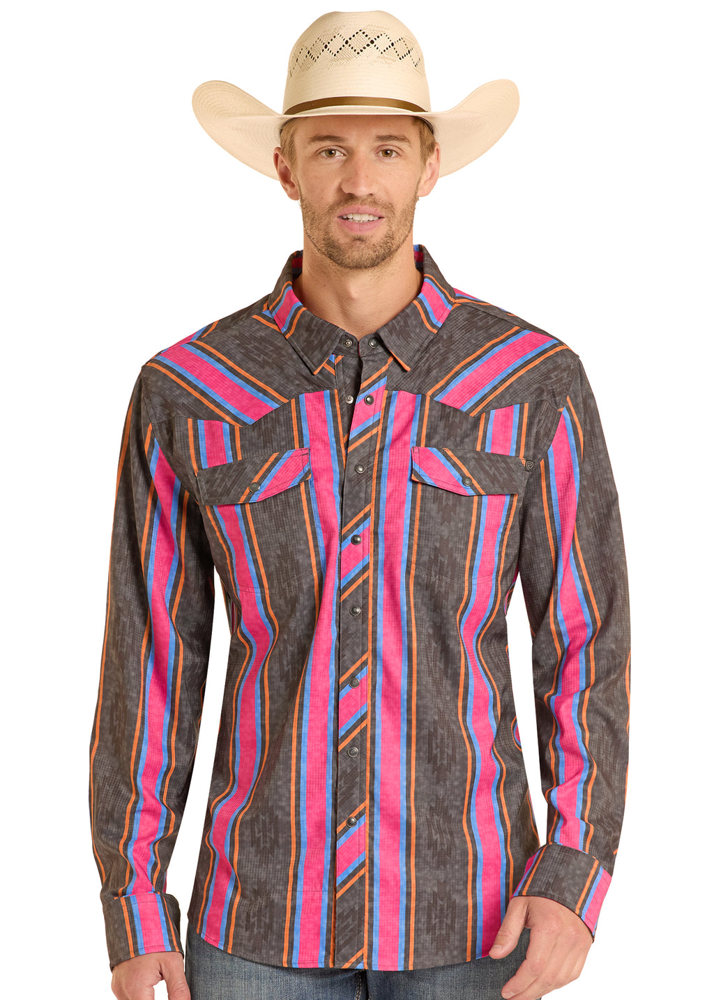 The Wild Waylon Pearl Snap Tek Shirt by Rock & Roll Denim