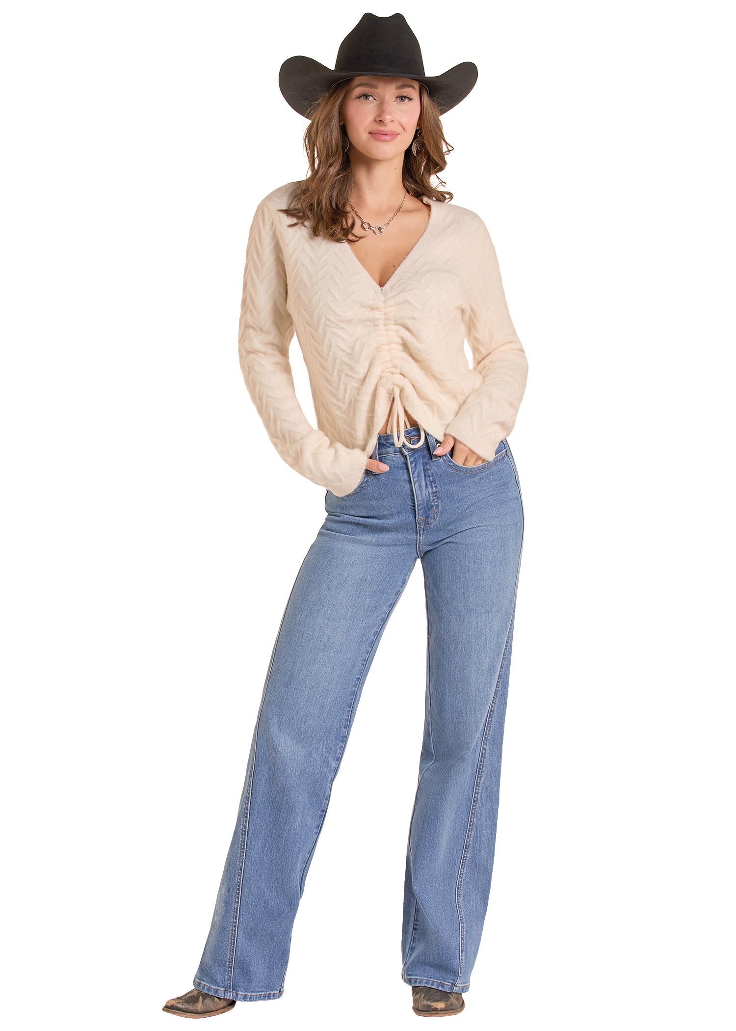 The Vanilla Day Dreams Ruched Tie Top by Rock & Roll Denim