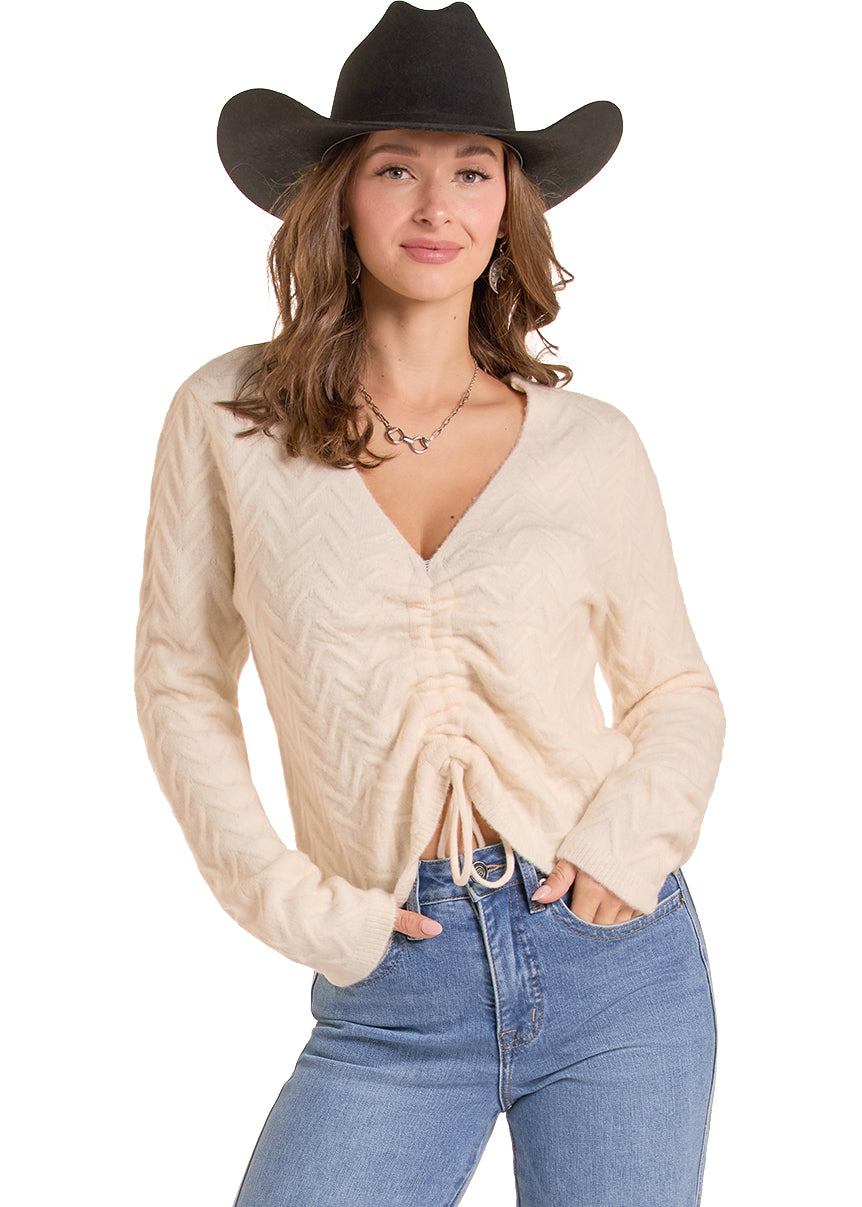 The Vanilla Day Dreams Ruched Tie Top by Rock & Roll Denim