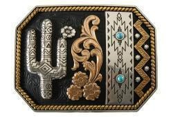 The Glam Slam Cactus Belt Buckle by Blazin' Roxx