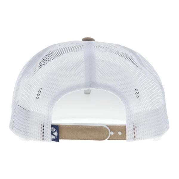 Cactus Ropes 5-Panel Trucker Snapback Hat Tan/White
