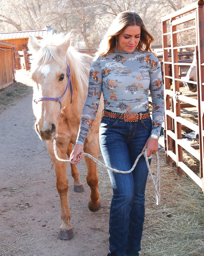The Ranchy Roper Mesh Top by Cruel Denim