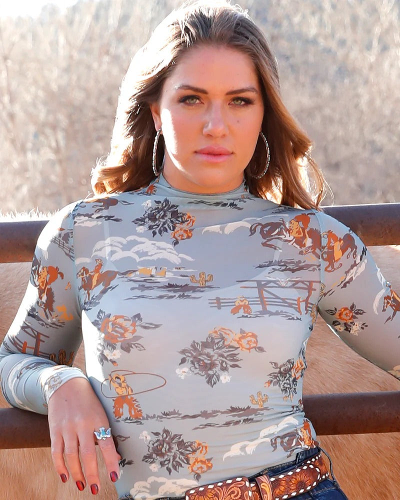 The Ranchy Roper Mesh Top by Cruel Denim