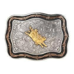 The Barbed Out Bull Belt Buckle by Crumrine