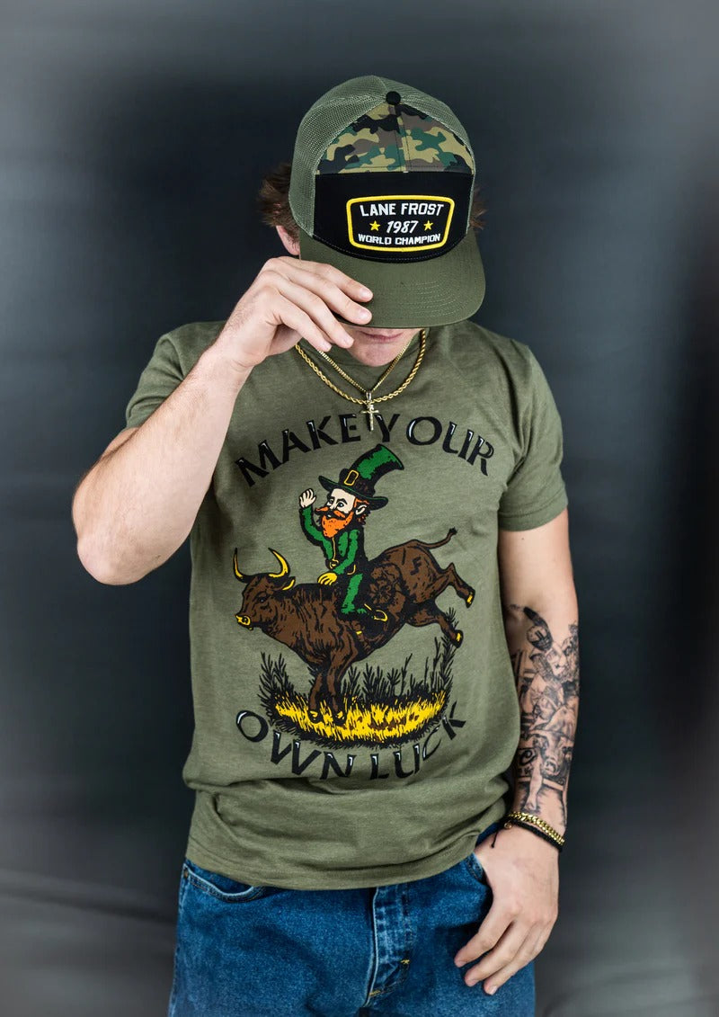 The Rifle Hat by Lane Frost in Camo/Moss