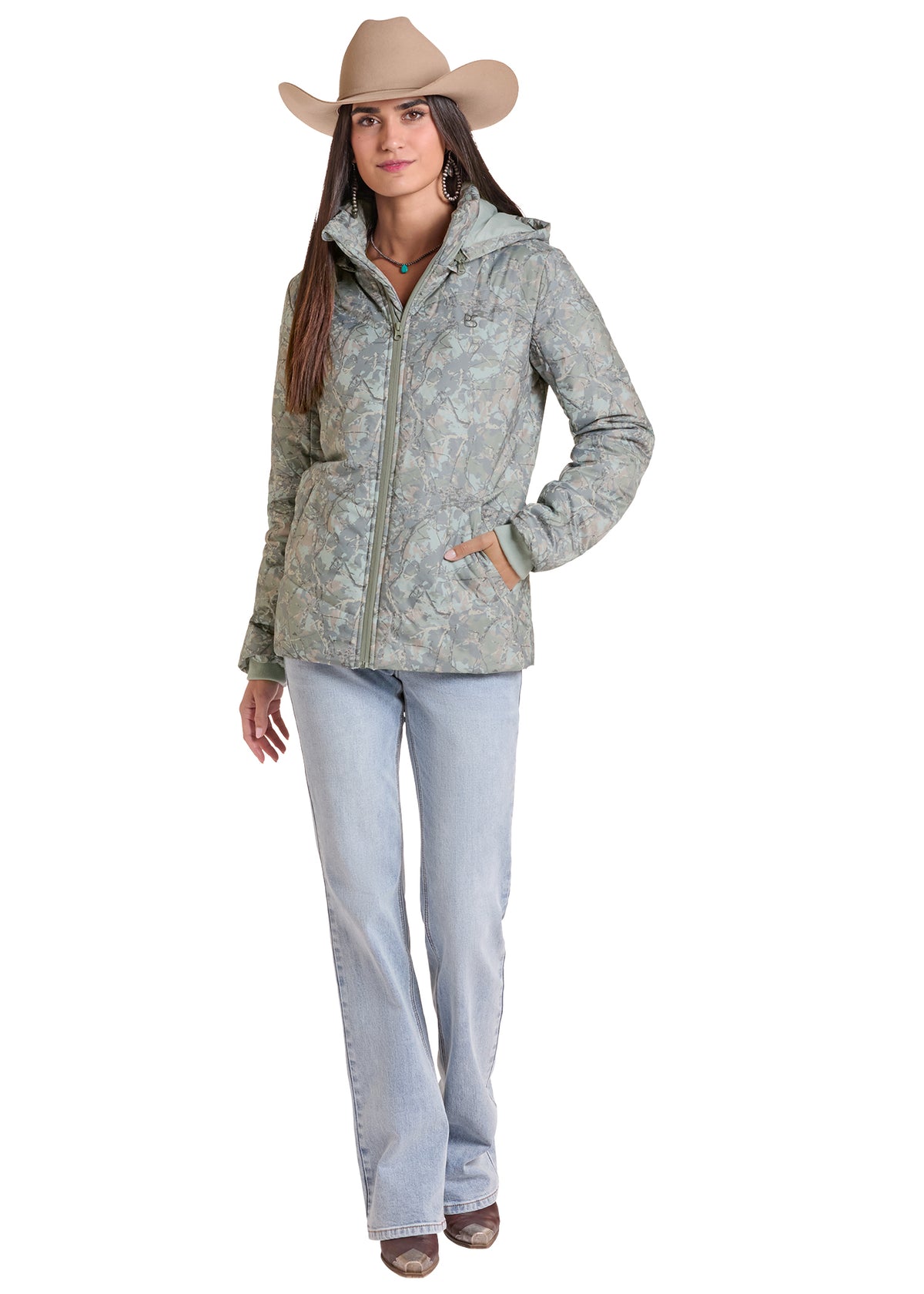 The Perfect Pastel Puffer Jacket by Panhandle Slim in Camo Craze