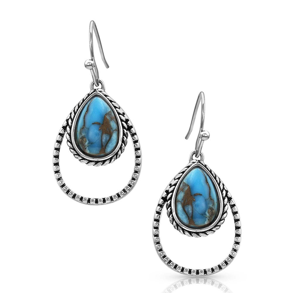 The Double Rope Turquoise Earrings by Montana Silversmiths
