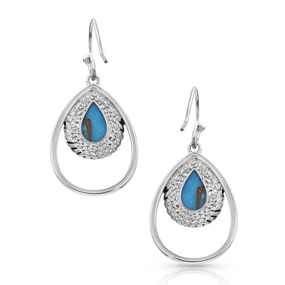 The Double Rope Turquoise Earrings by Montana Silversmiths