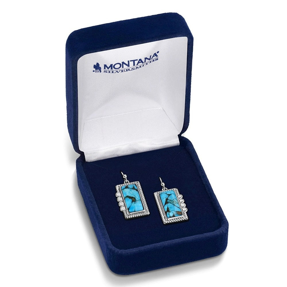 The Summer rain Turquoise Earrings by Montana Silversmiths