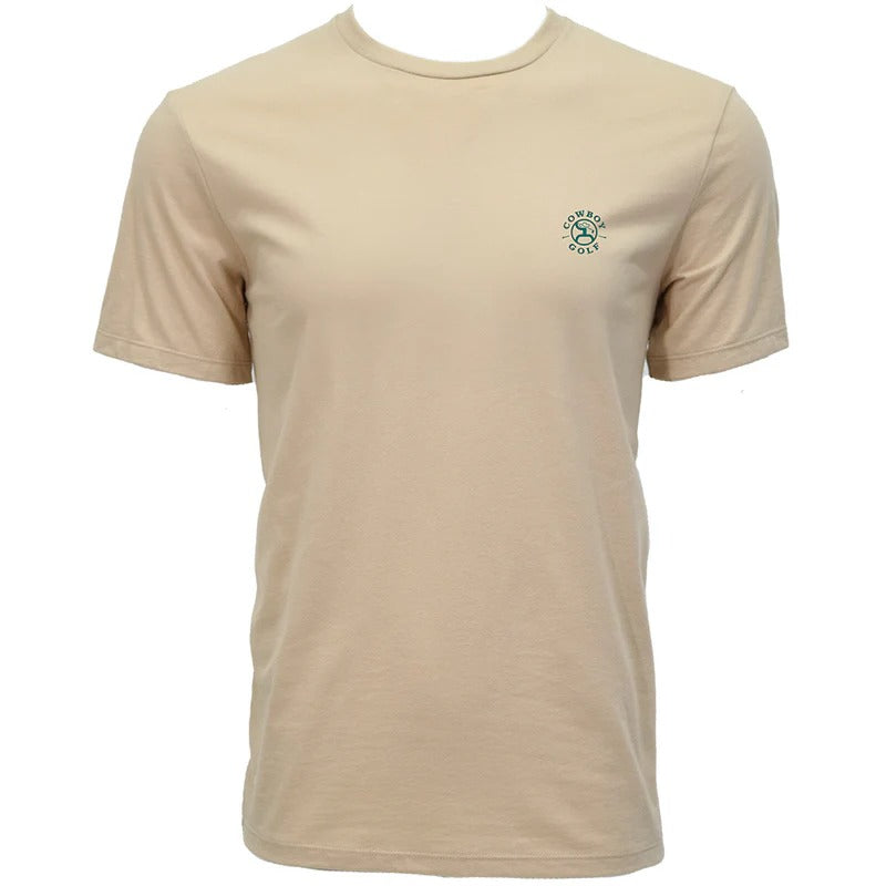 The Cowboy Golf T-Shirt by Hooey in Desert Dust Tan
