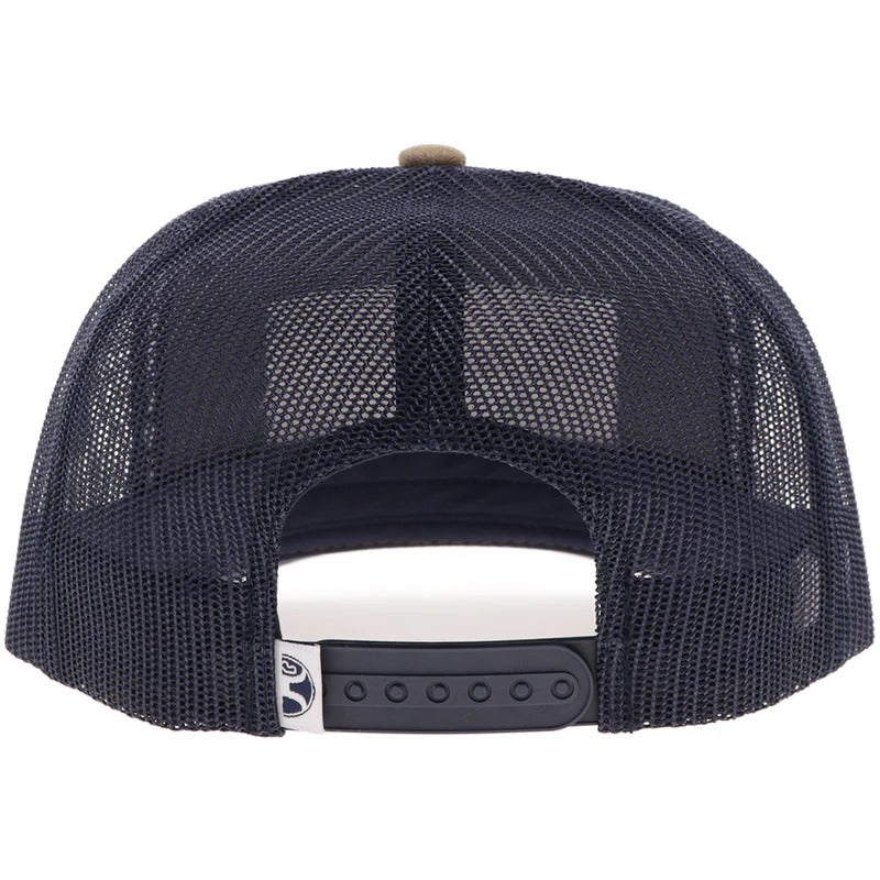 The Rank Stock Hat by Hooey Brown/Navy/Wht Patch