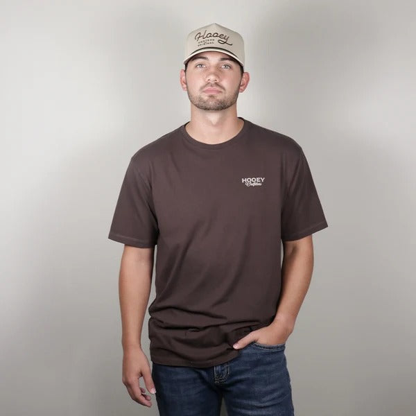 The Flock Shot T-Shirt by Hooey in Dark Brown
