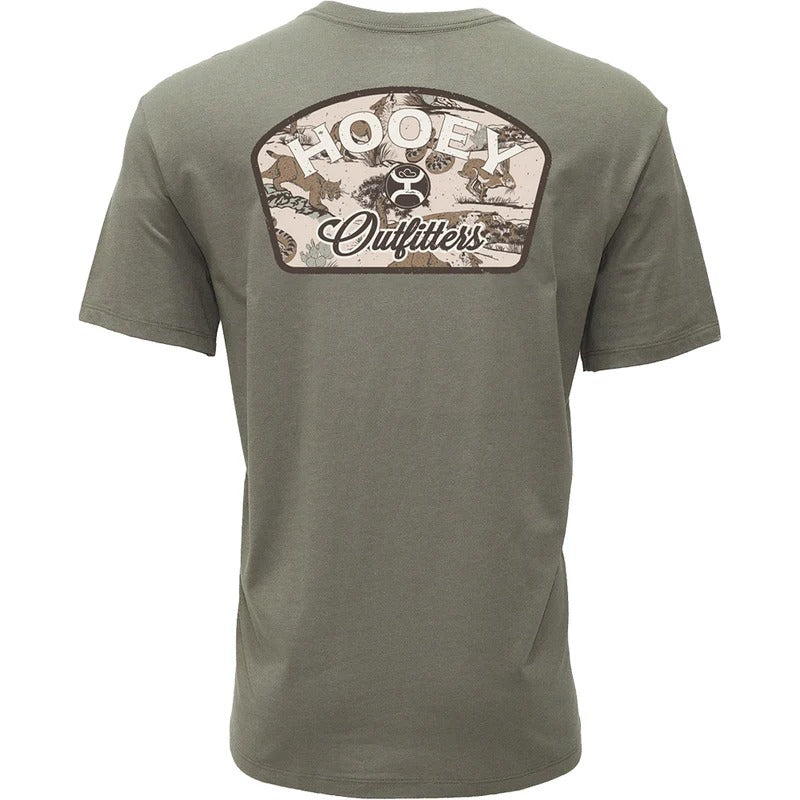 The Outfitter T-Shirt by Hooey in Light Olive