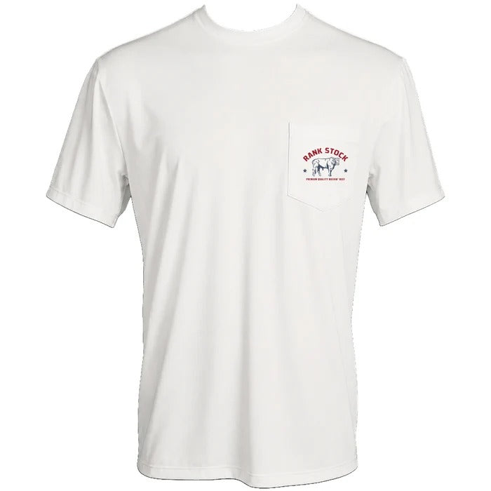 The Charbray Rank Stock Pocket T-Shirt by Hooey in White