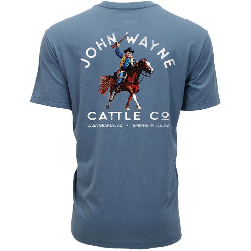 The John Wayne Cattle Co. T-Shirt by Hooey in Denim