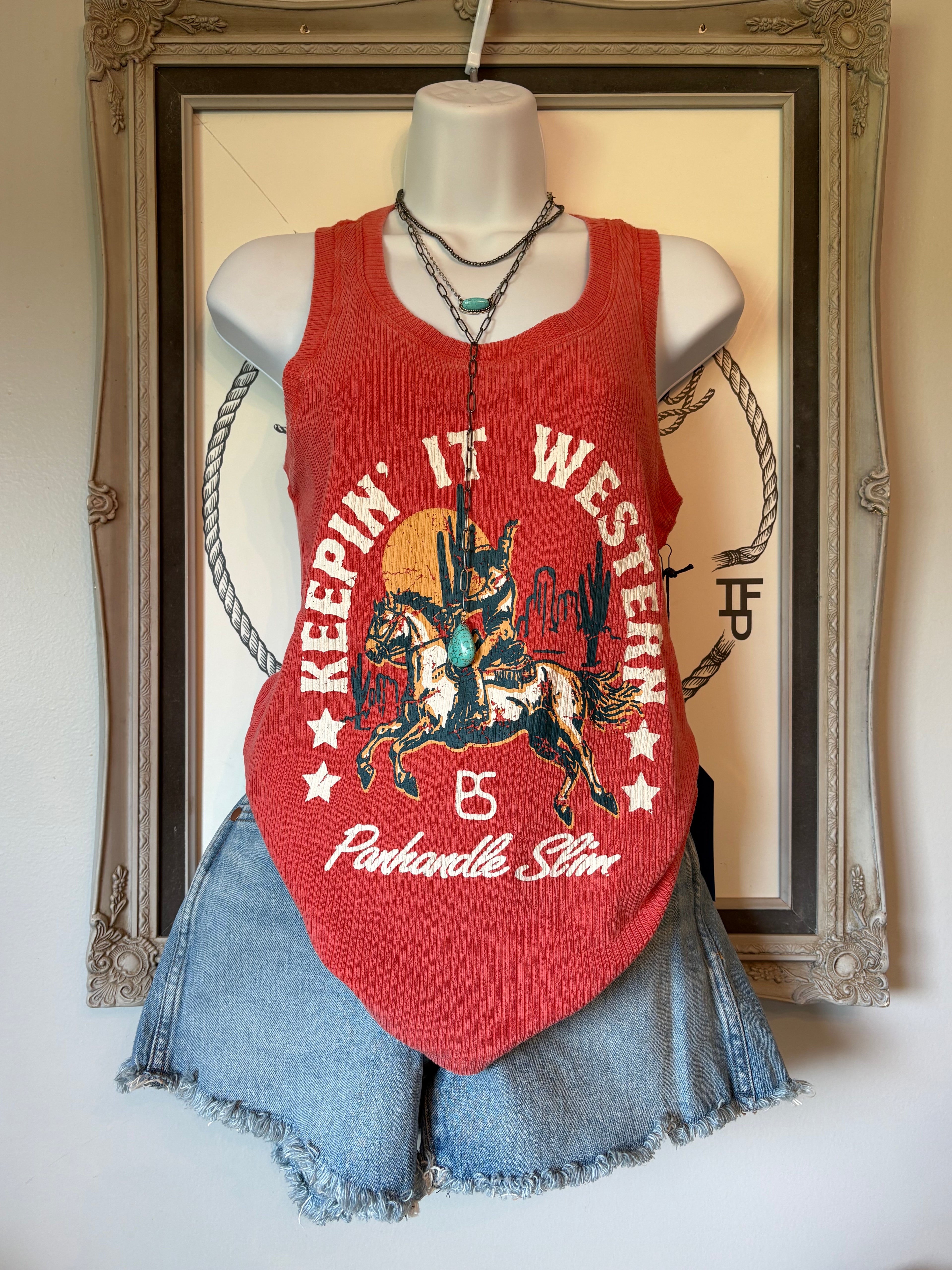 Keepin' It Western Tank Top by Panhandle Slim
