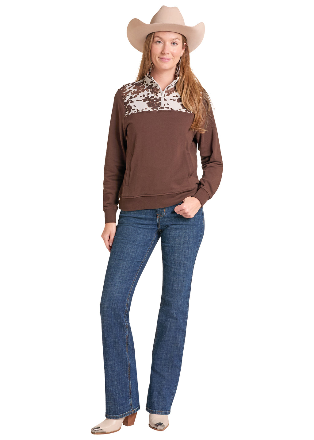 The Coco Cow Quarter Zip Sweatshirt By Panhandle Slim