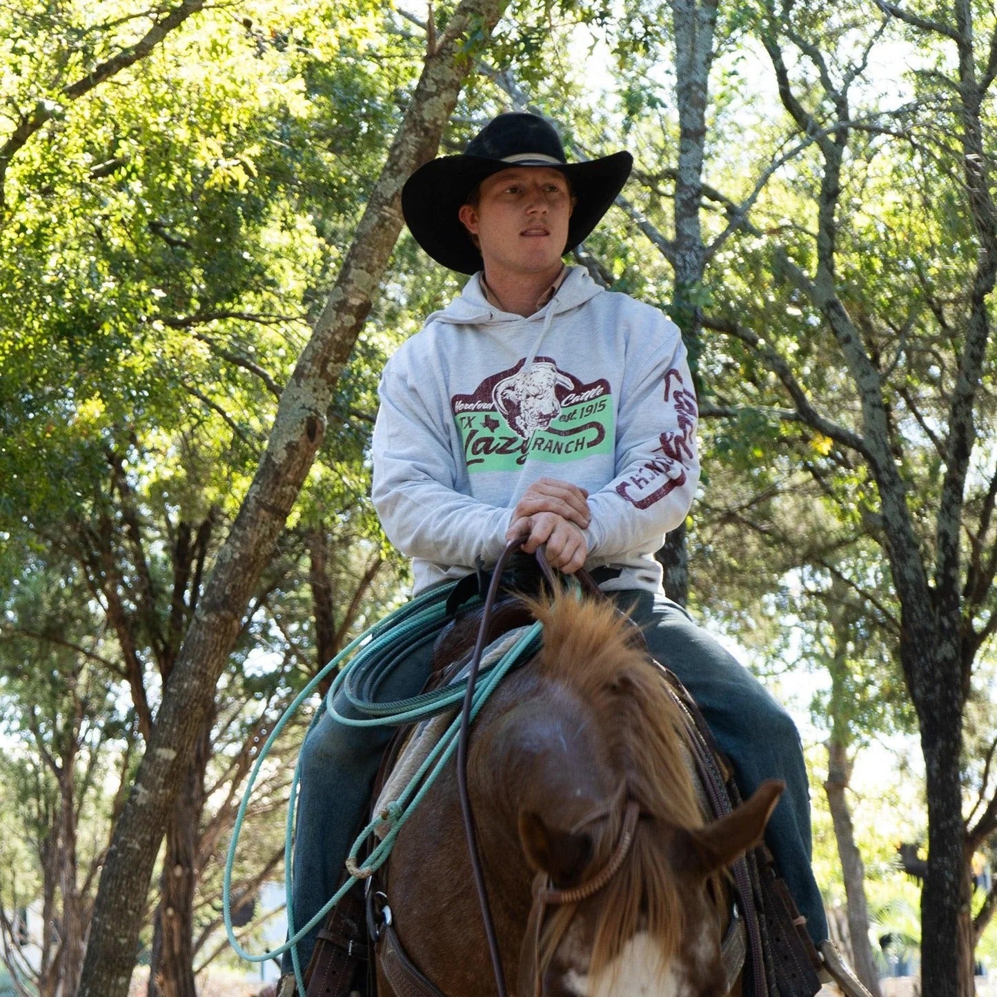The Albany Grey Hoodie by Lazy J Ranch