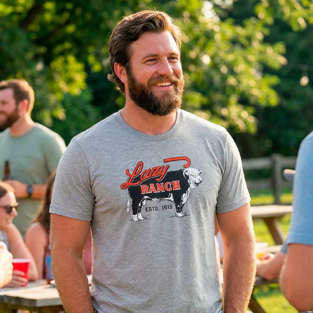 The Beefmaker T-Shirt in Grey by Lazy J Ranch