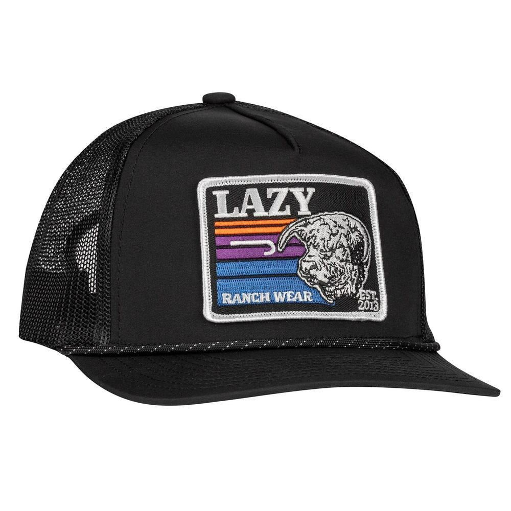 The Sunset Retro Cap in Blk by Lazy J Ranch