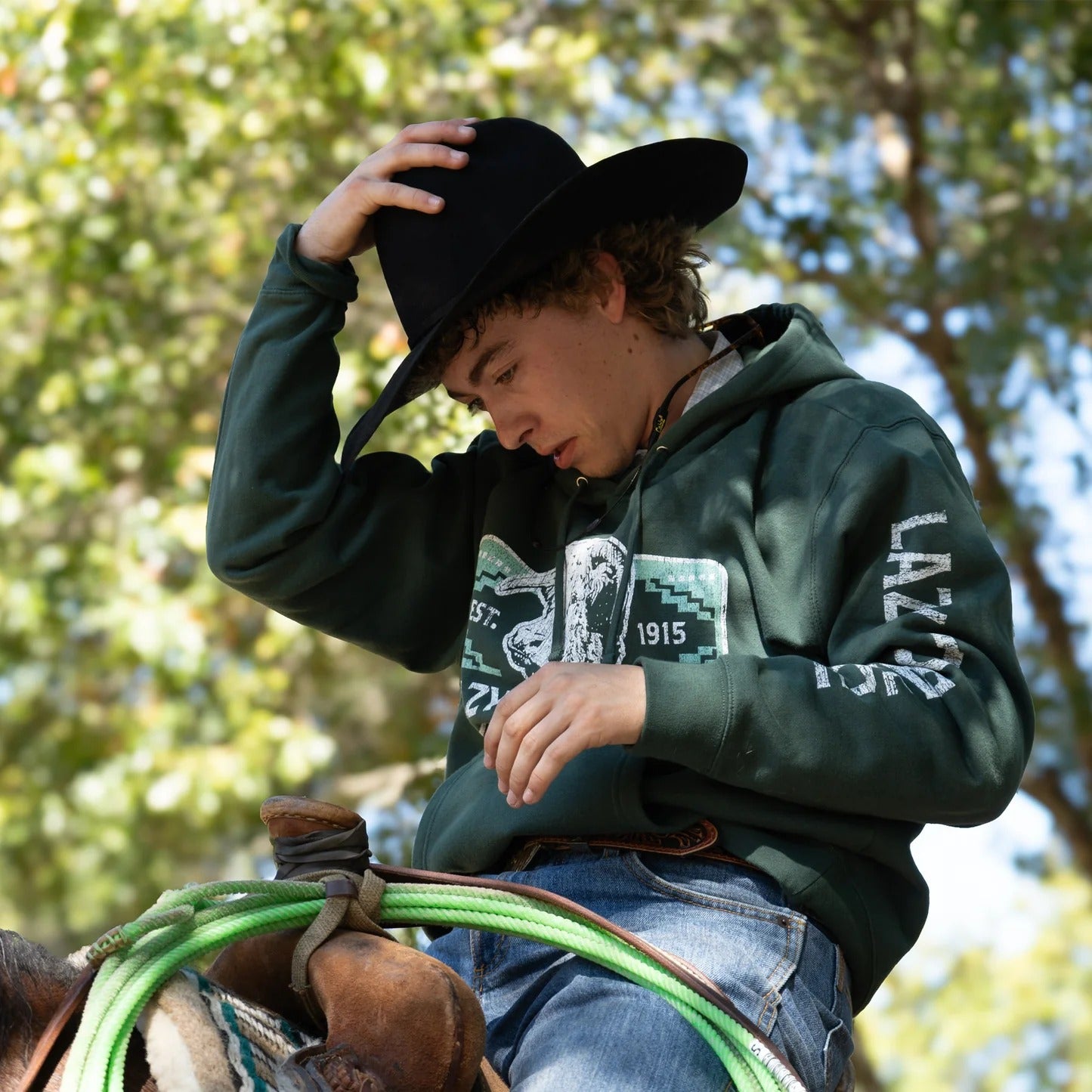 The Presidio Alpine Green Hoodie by Lazy J Ranch