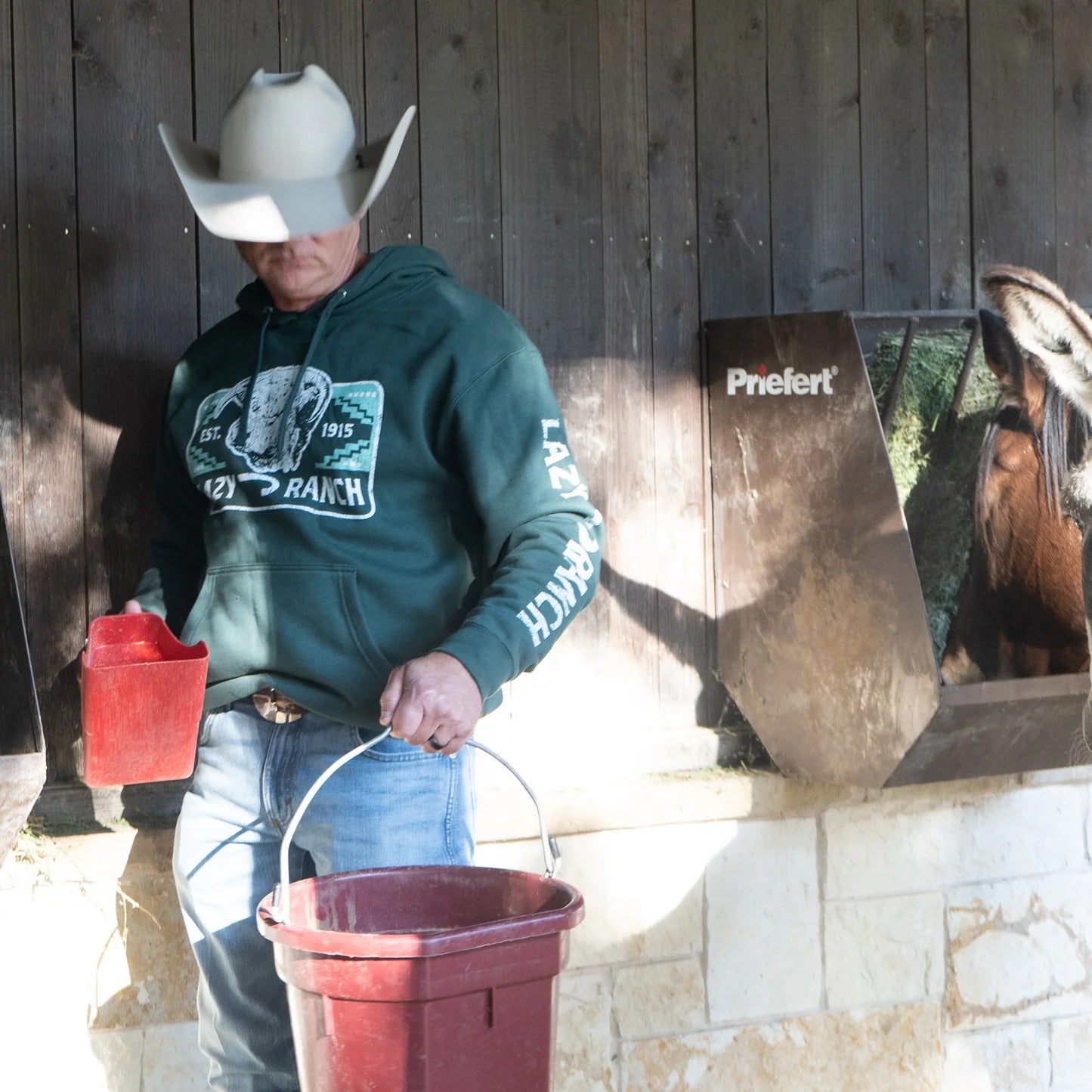 The Presidio Alpine Green Hoodie by Lazy J Ranch
