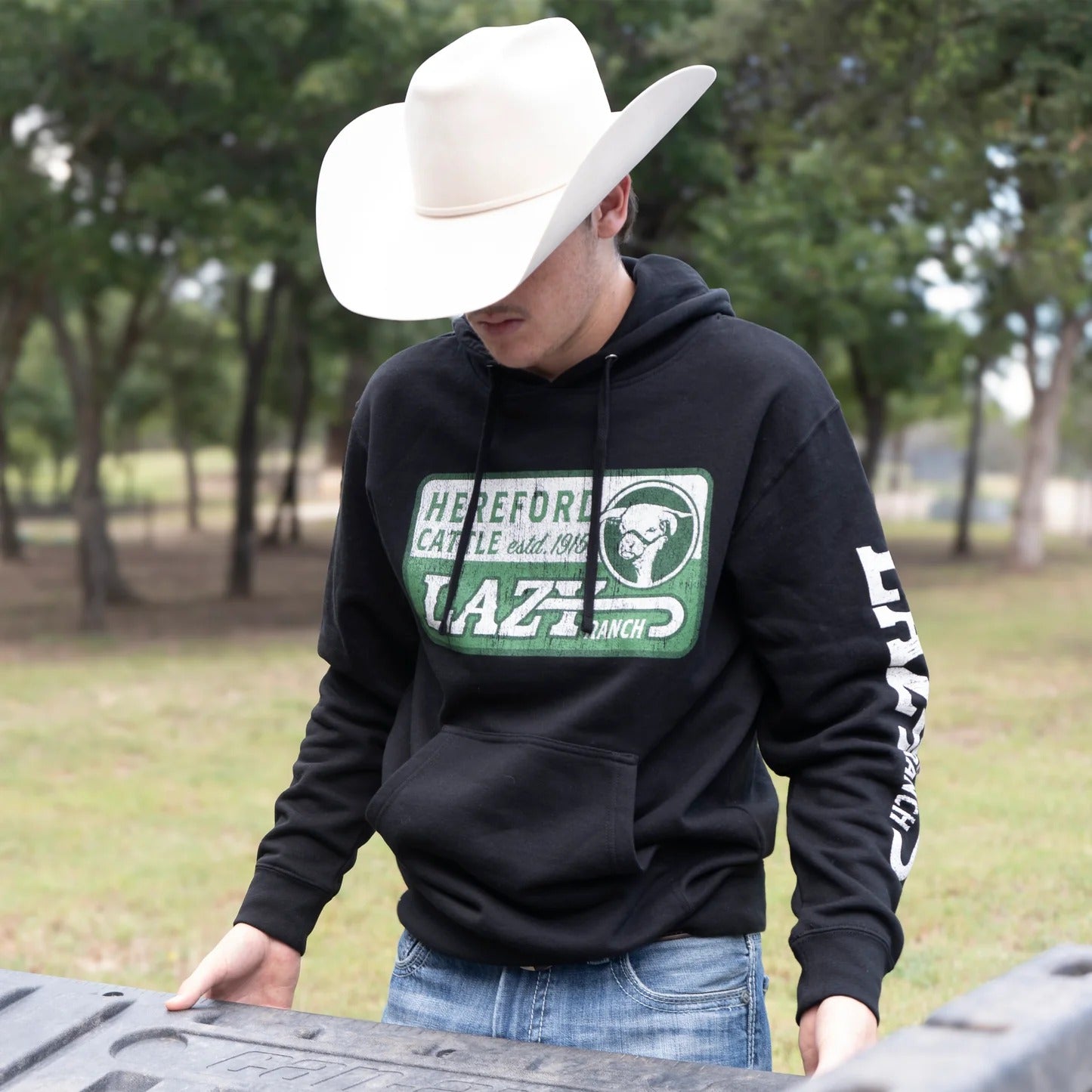 The Ranch Ready Black Hoodie by Lazy J Ranch