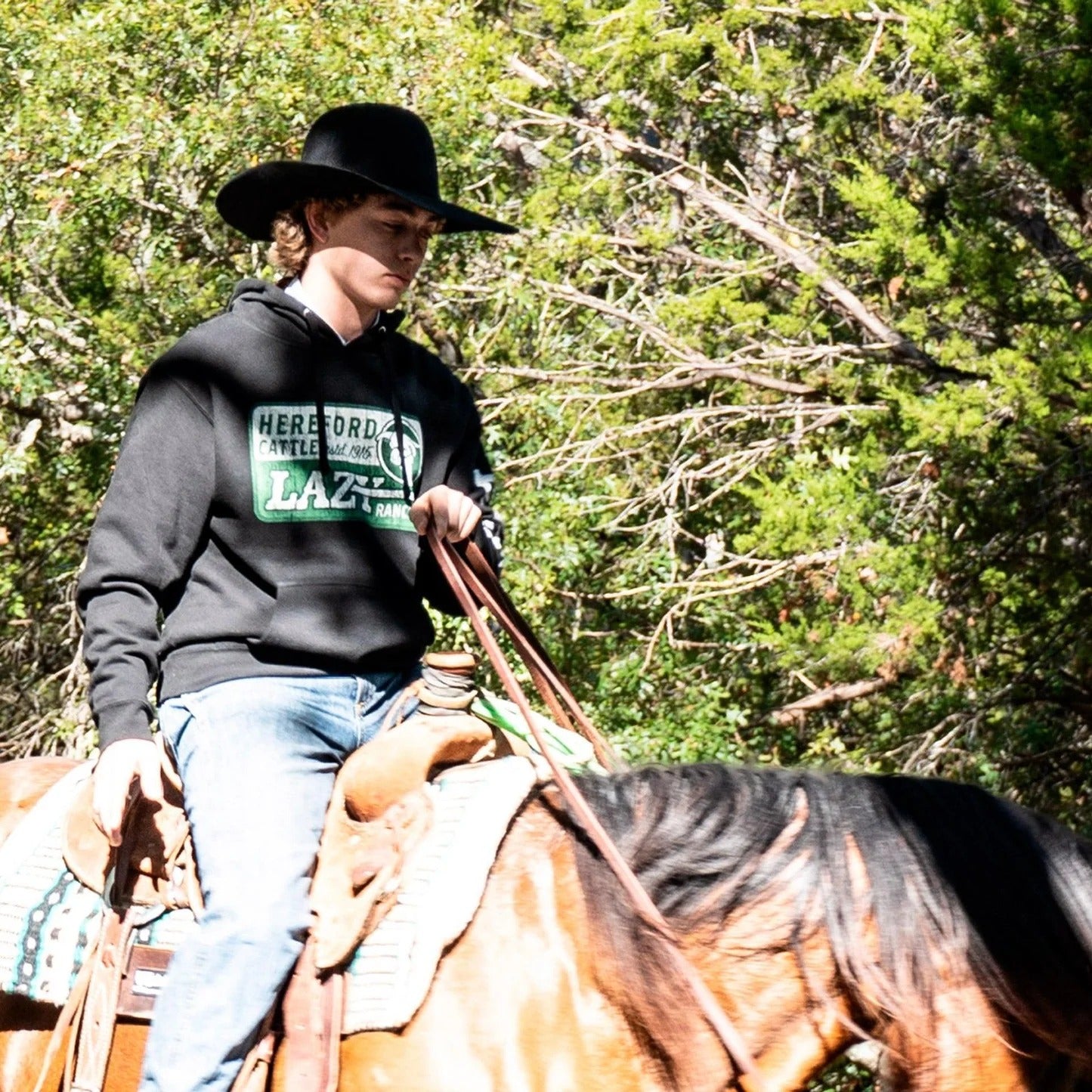 The Ranch Ready Black Hoodie by Lazy J Ranch