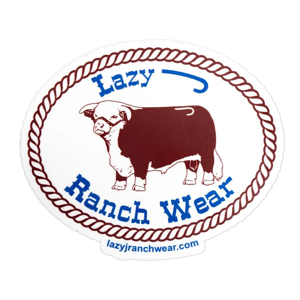 Lazy J Ranch Wear Red White Blue Original Lazy J Sticker