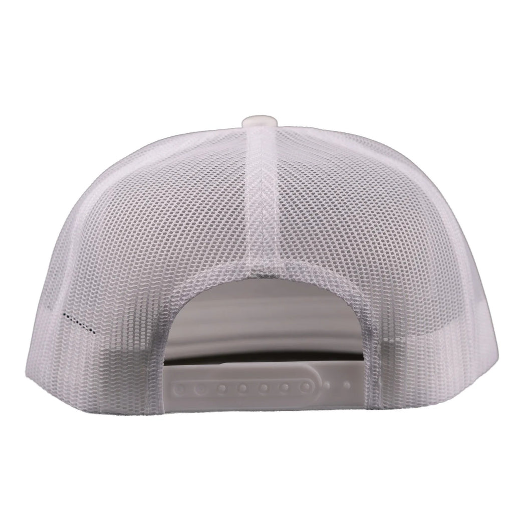 The White Camo Shafter Trucker Cap by Lazy J Ranch