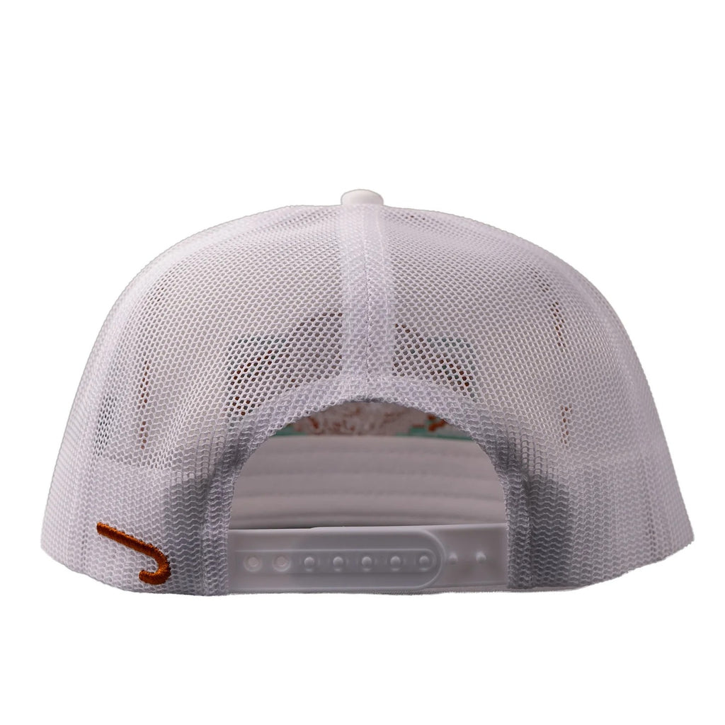 The Presidio Trucker Hat in White by Lazy J Ranch
