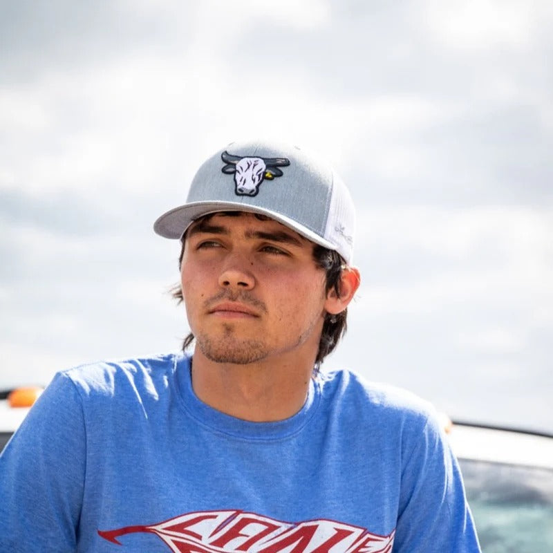 The Bully Hat in by Lane Frost in Grey/White