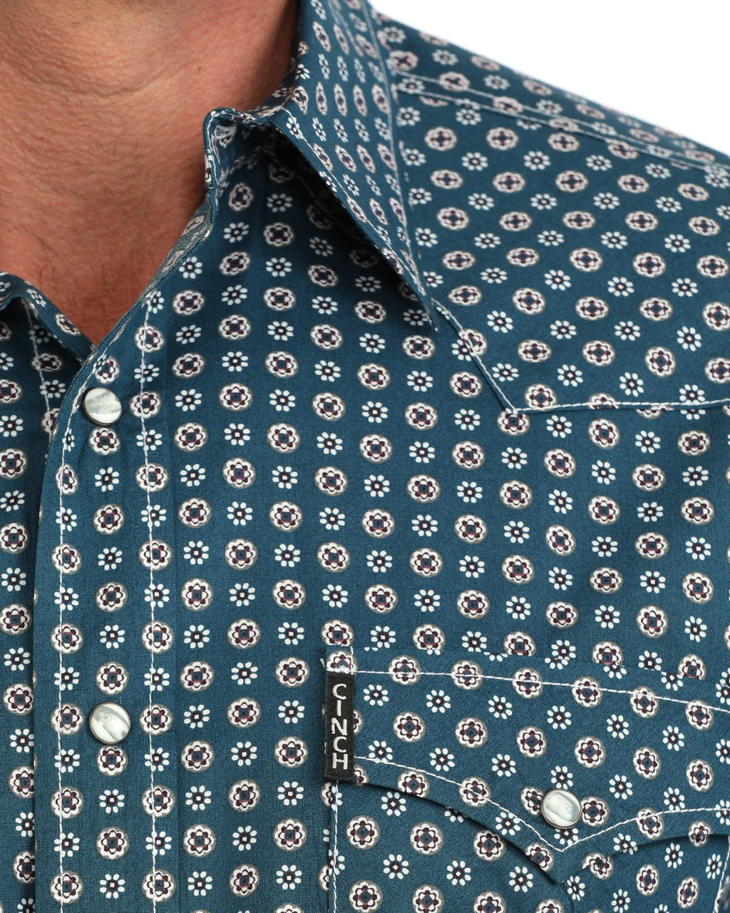 The Blue Floral Modern Fit Men's Shirt By Shirt by Cinch