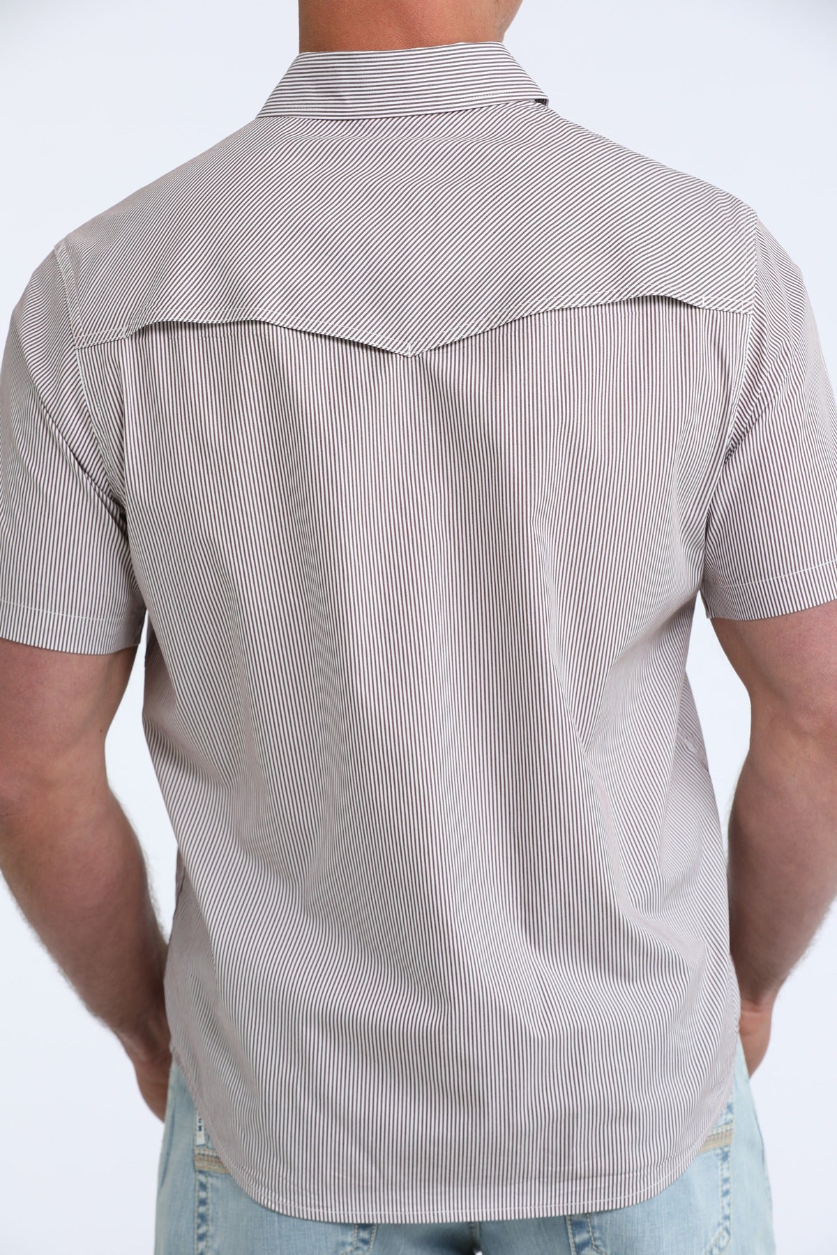 The Barton Brown Short Sleeve Pearl Snap by Cinch