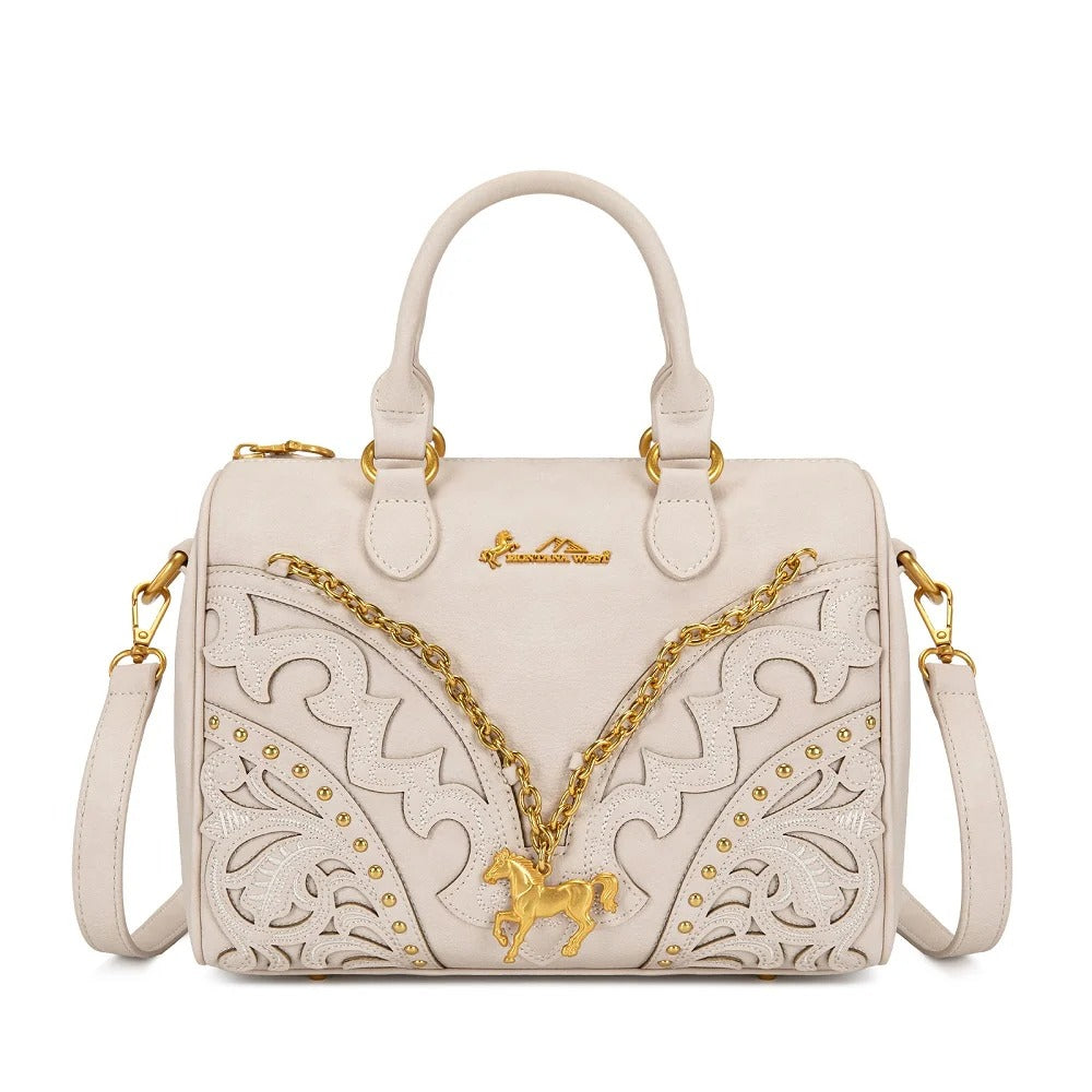 The Pony Pendant Purse in Cremello