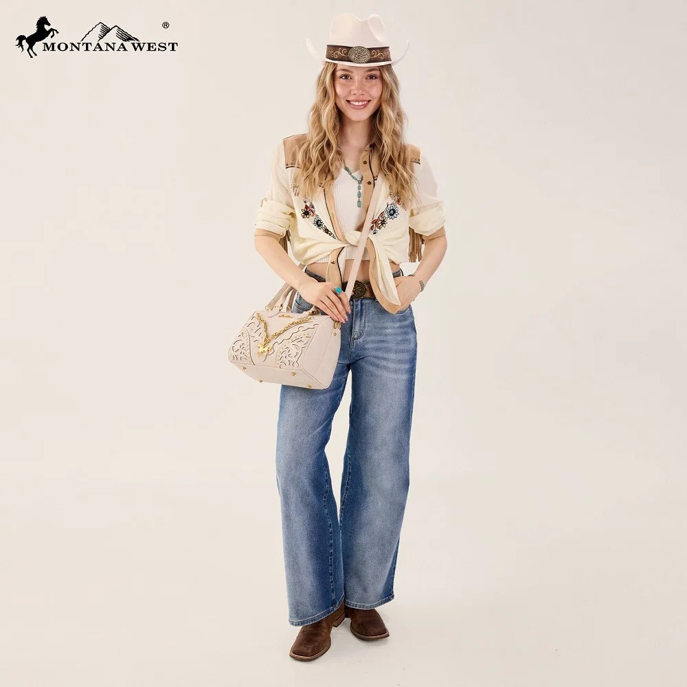 The Pony Pendant Purse in Cremello